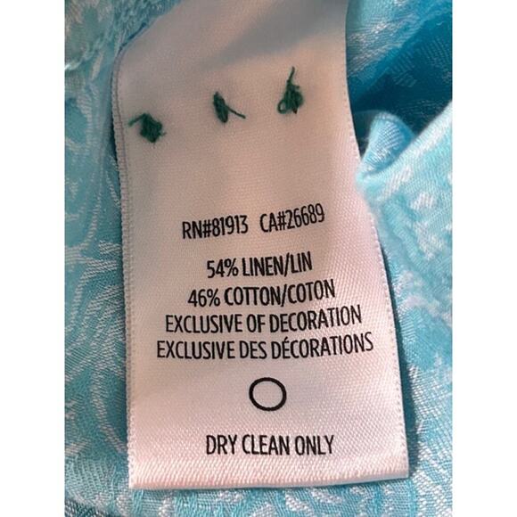 Robert Graham Classic Fit Long Sleeve Shirt Blue Paisley XL Linen Cotton - Picture 10 of 11